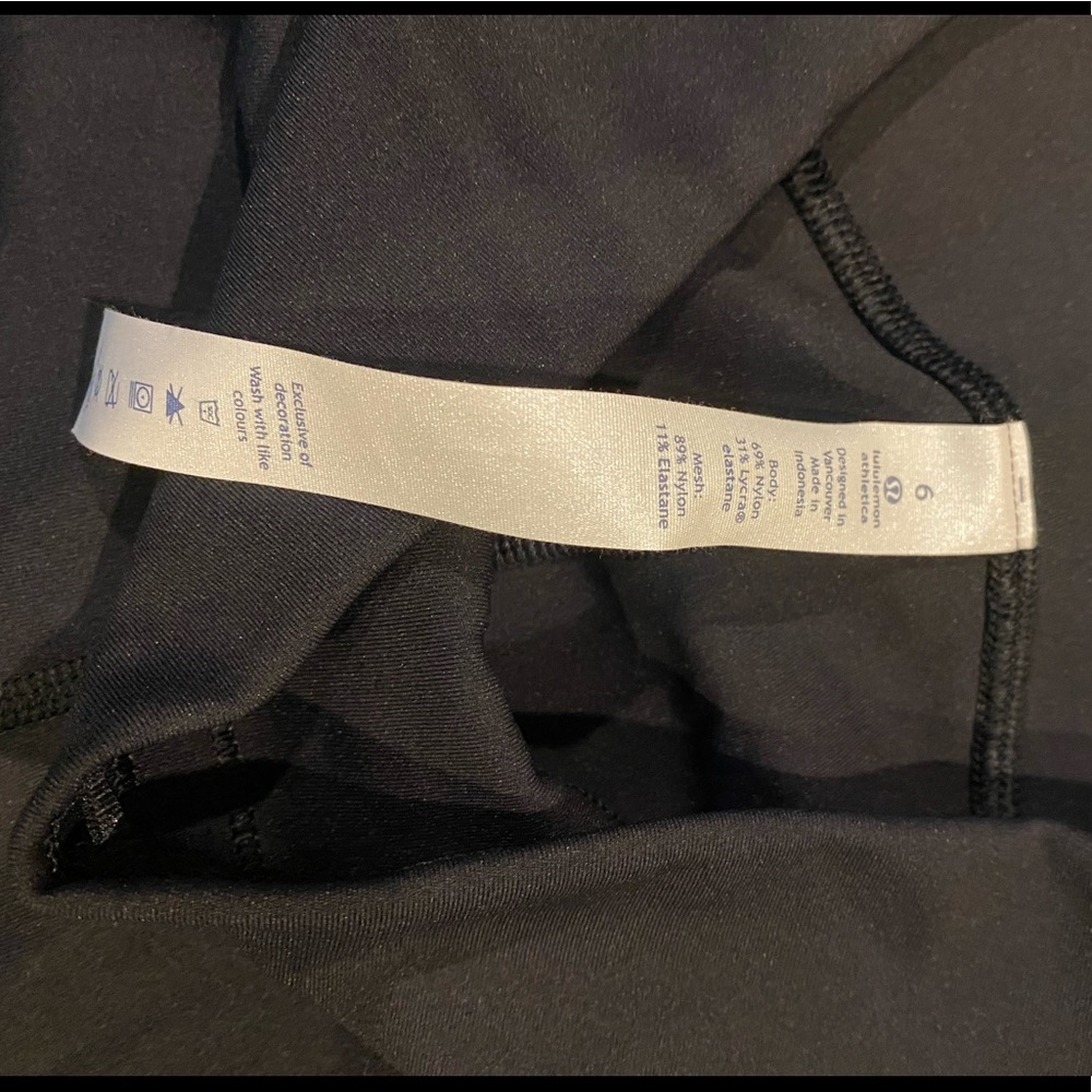 Brand New Lululemon Sz 6 Black Leggings - Picture 7 of 8